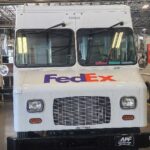 fedex truck front indoors