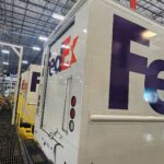fedex truck back passenger corner