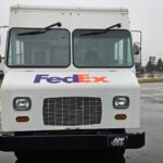 fedex truck front outdoors