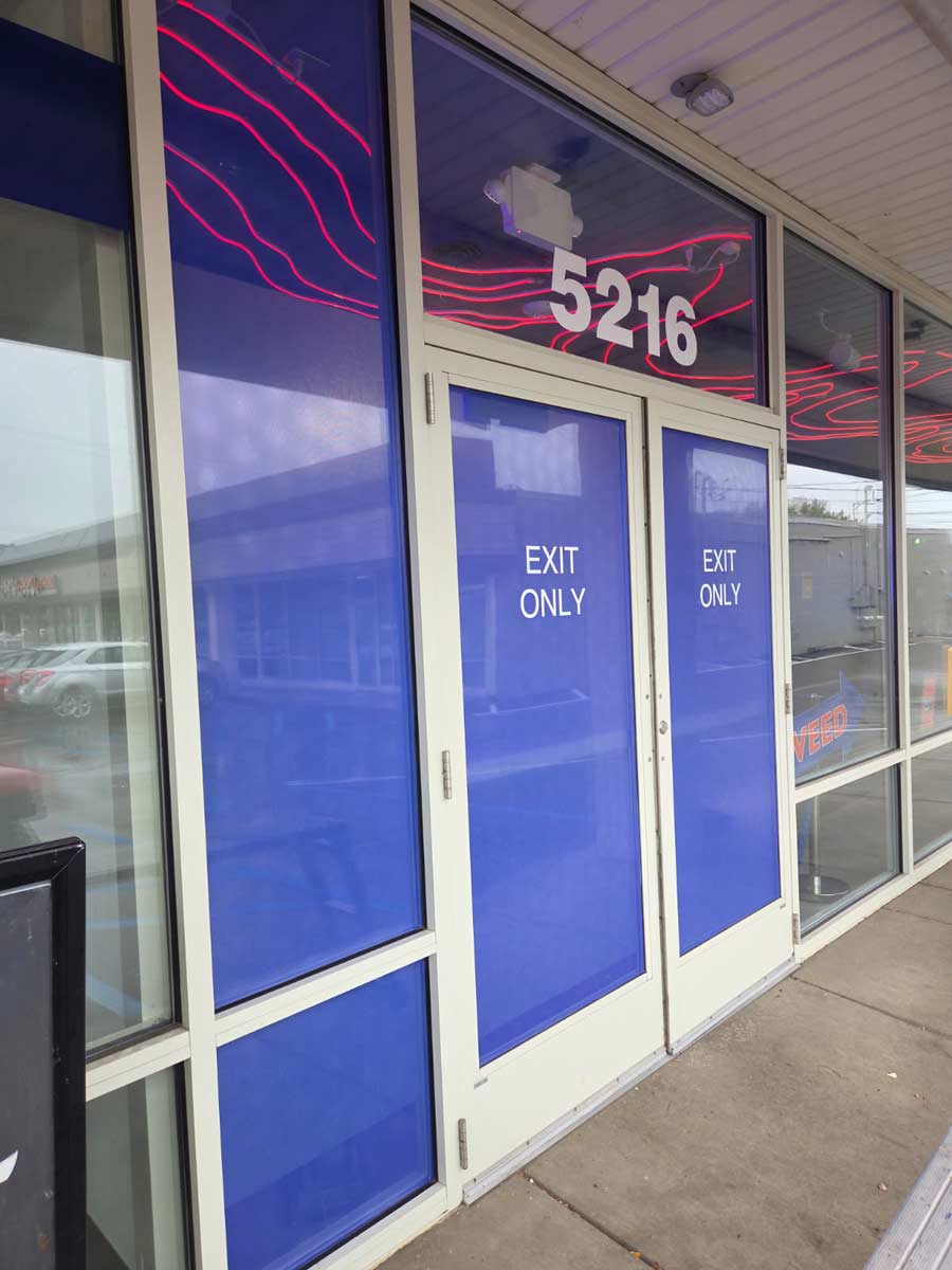 Lake Effect window signage