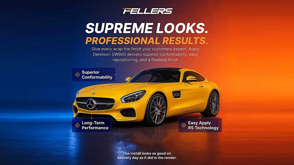 fellers paint protection on yellow car - supreme looks professional results