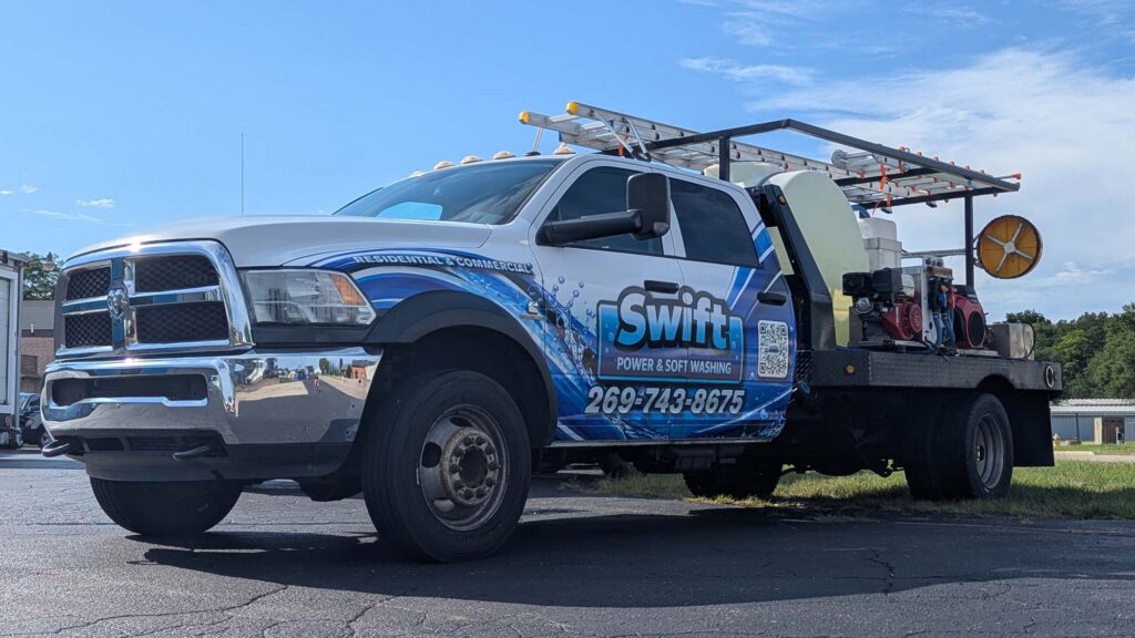 wrap for swift power washing truck