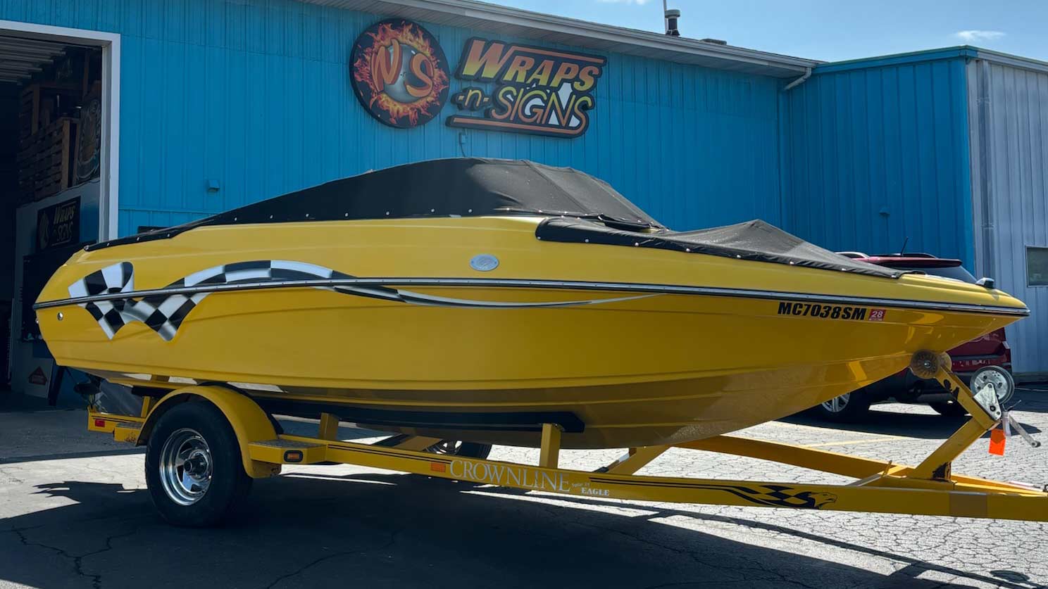 yellow boat wrap